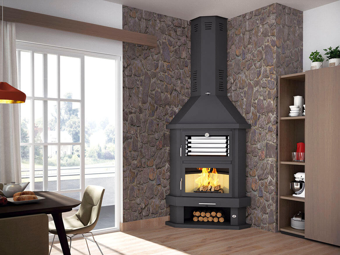 Comprar Chimeneas de leña Rinconera de la serie Himalaya 20/R