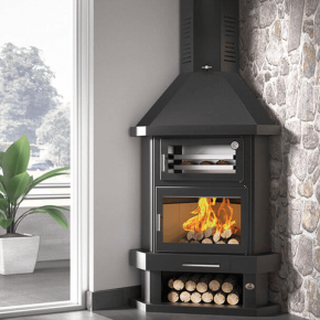 Chimeneas de lea Serie Himalaya Rincon con Horno REF. C-300-RH **  Pdanos su cupn descuento !!